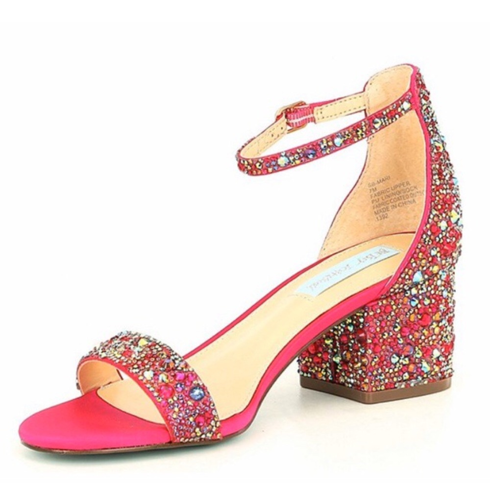 NWOT Betsey Johnson Mari Multicolor Jewel Heel